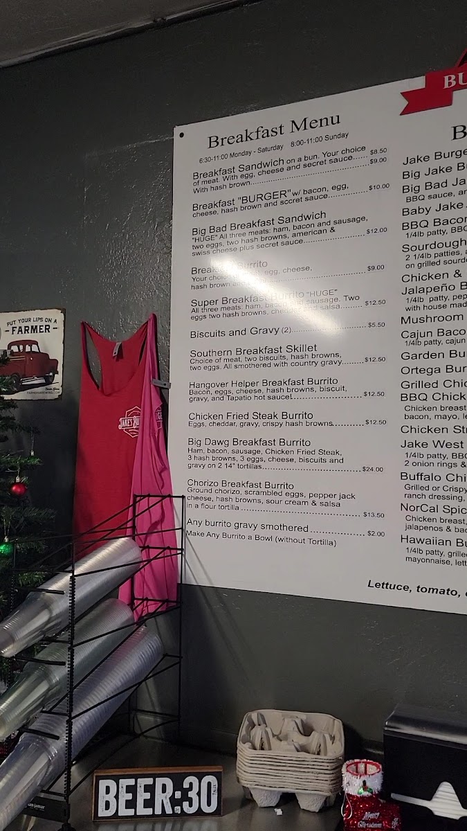 Jake's Burgers & More Menu - Image 4
